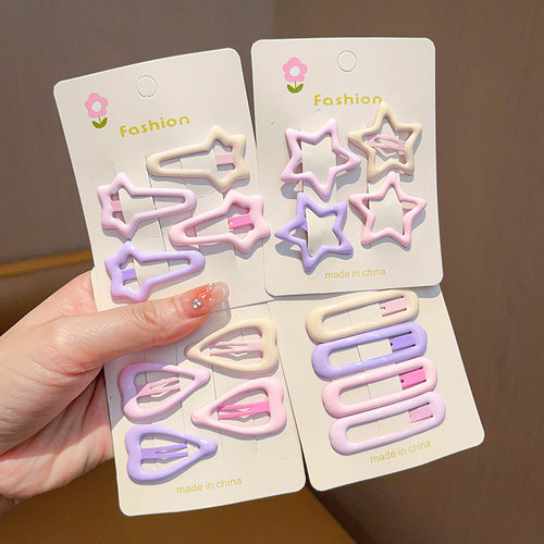 儿童碎发刘海夹侧边夹星星宝宝发夹BB夹小女孩前额可爱发饰不伤发