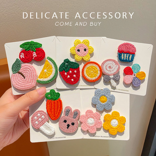 儿童碎发贴女童宝宝可爱卡通碎发整理神器小女孩魔术贴不伤发发饰