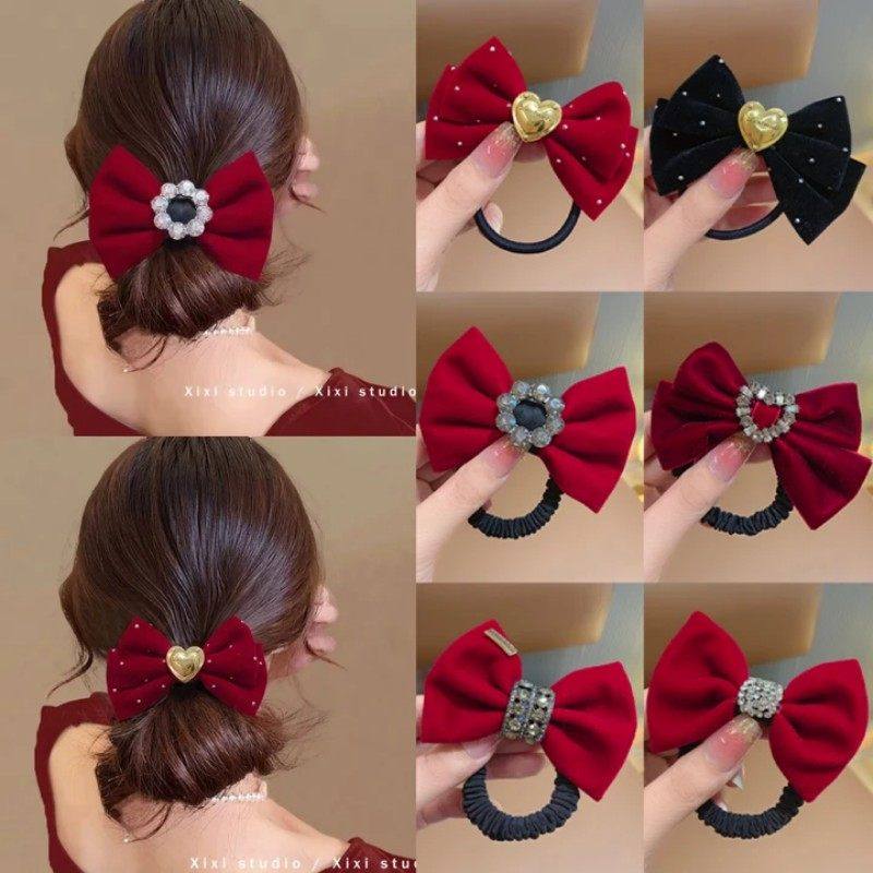 新年红色高级感丝绒蝴蝶结小肠发圈喜庆高马尾头绳女扎头皮筋头饰,饰品/流行首饰/时尚饰品新,发饰,淘宝优惠券,粉丝福利购,淘宝优惠卷