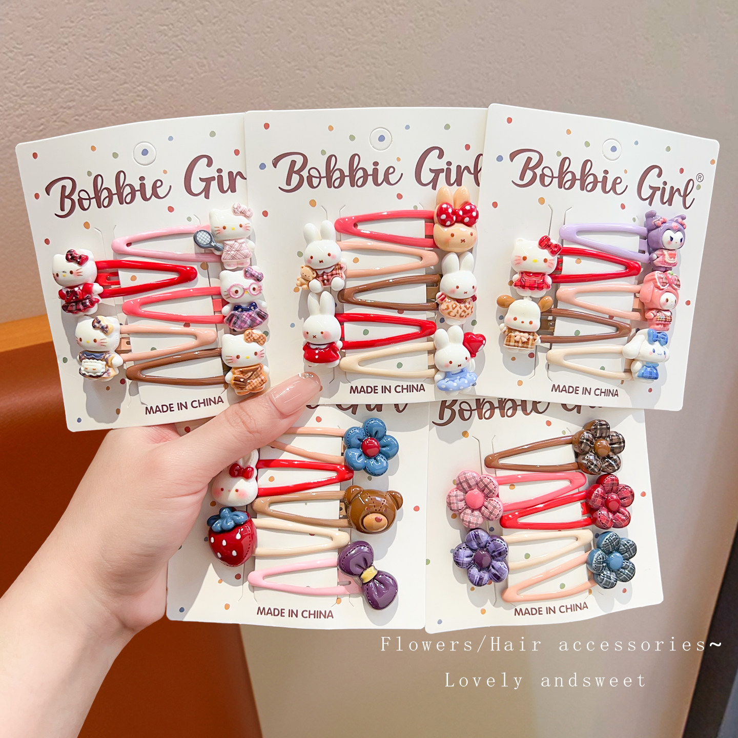 韩版卡通发夹女童可爱甜美彩色bb夹宝宝碎发刘海夹女孩不伤发发卡