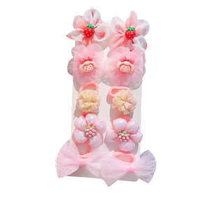 儿童皮筋春日不伤发宝宝拇指发圈女童蝴蝶结花朵甜美公主头花头绳