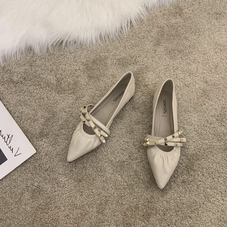 NO TABOOS ITSK SINGLE SHOES WOMENS POINTED TOE SHALLOW COMMUTER FLATS