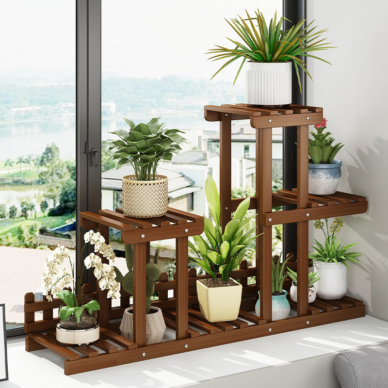 多层花架绿植花盆架多肉盆栽架家用客厅储物收纳架田园摆件展示架