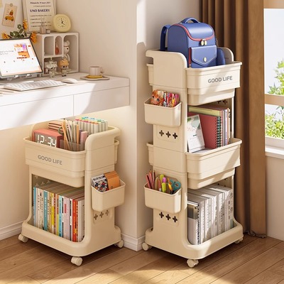 小推车置物架免安装零食收纳箱客厅玩具储物柜子家用抽屉式a0520