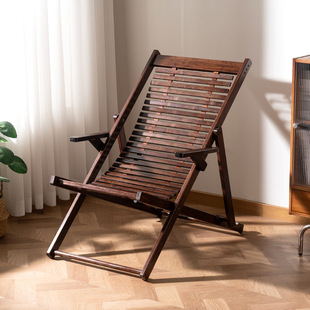免安装躺椅折叠午休可坐可躺靠竹睡椅子结实耐用老人专用懒a0084