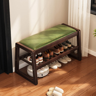 换鞋凳子鞋架一体家用入户门口长条凳轻奢高级感可坐式收纳软包凳