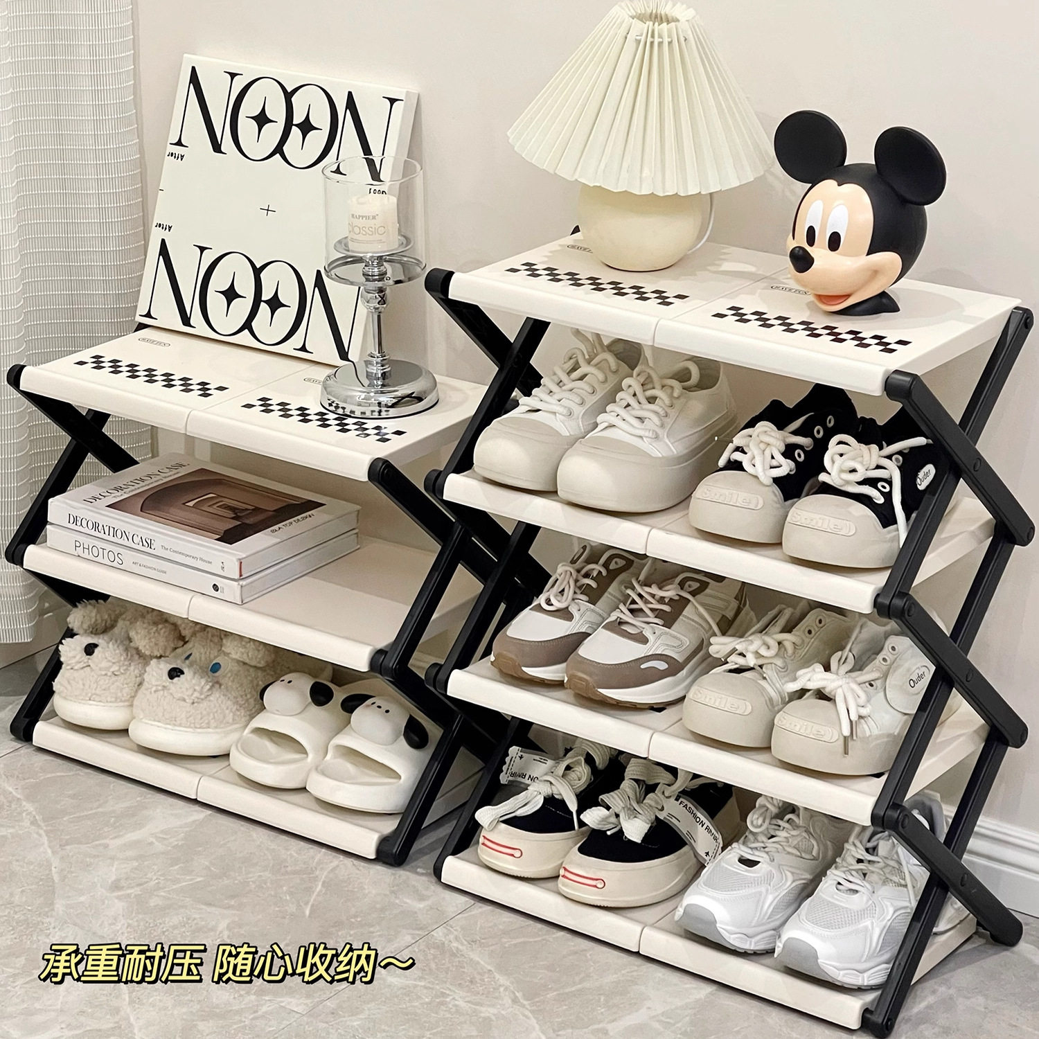 家用入户门折叠鞋架简易门口多层大容量2025新款鞋柜收纳神a0598