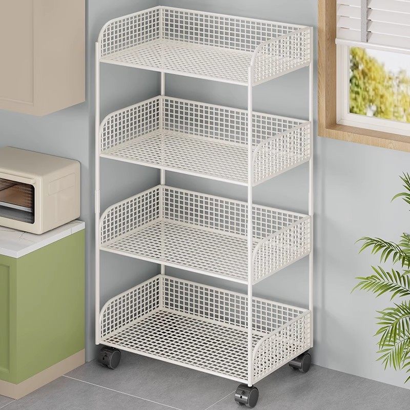 厨房置物架可移动多层架子家用多功能落地带轮放蔬菜分层收纳推车,收纳整理,家用收纳手推车,淘宝优惠券,粉丝福利购,淘宝优惠卷