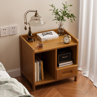 简易床头柜带抽整理收纳置物架家用卧室出租房用小型床边侧边柜子