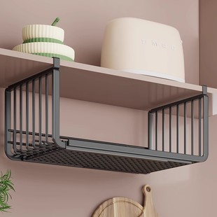 厨房置物架收纳神器橱柜内分层悬挂挂篮多功能吊柜下可伸缩挂架