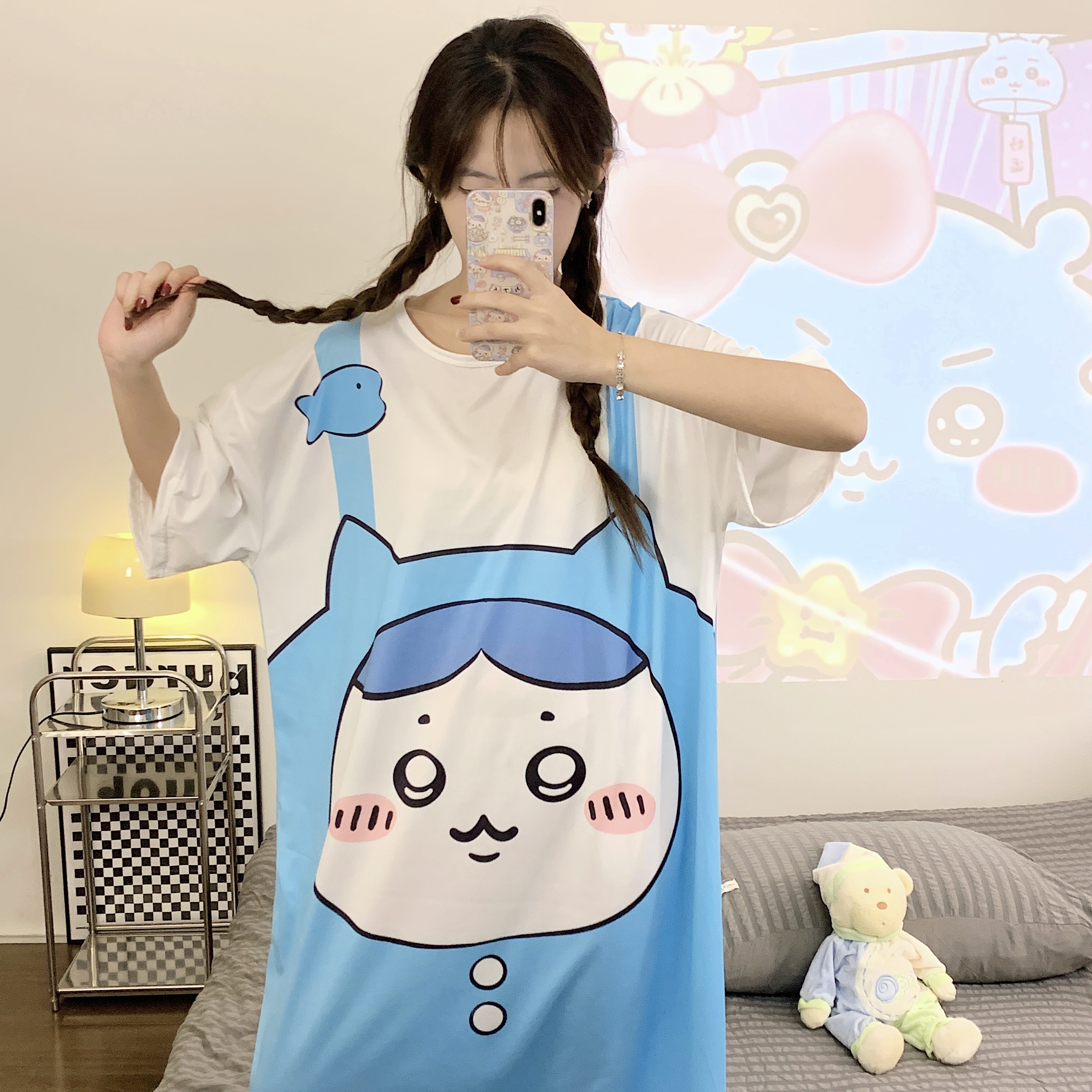 chiikawa小八连体睡衣女夏
