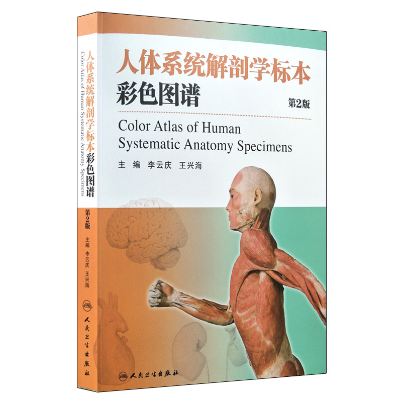 正版现货 人体系统解剖学标本彩色图谱(第2版)李云庆 王兴海主编 人民