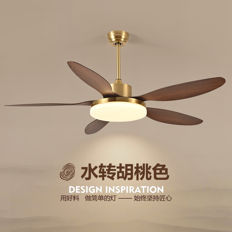 风扇灯中古风客厅法式复古卧室餐