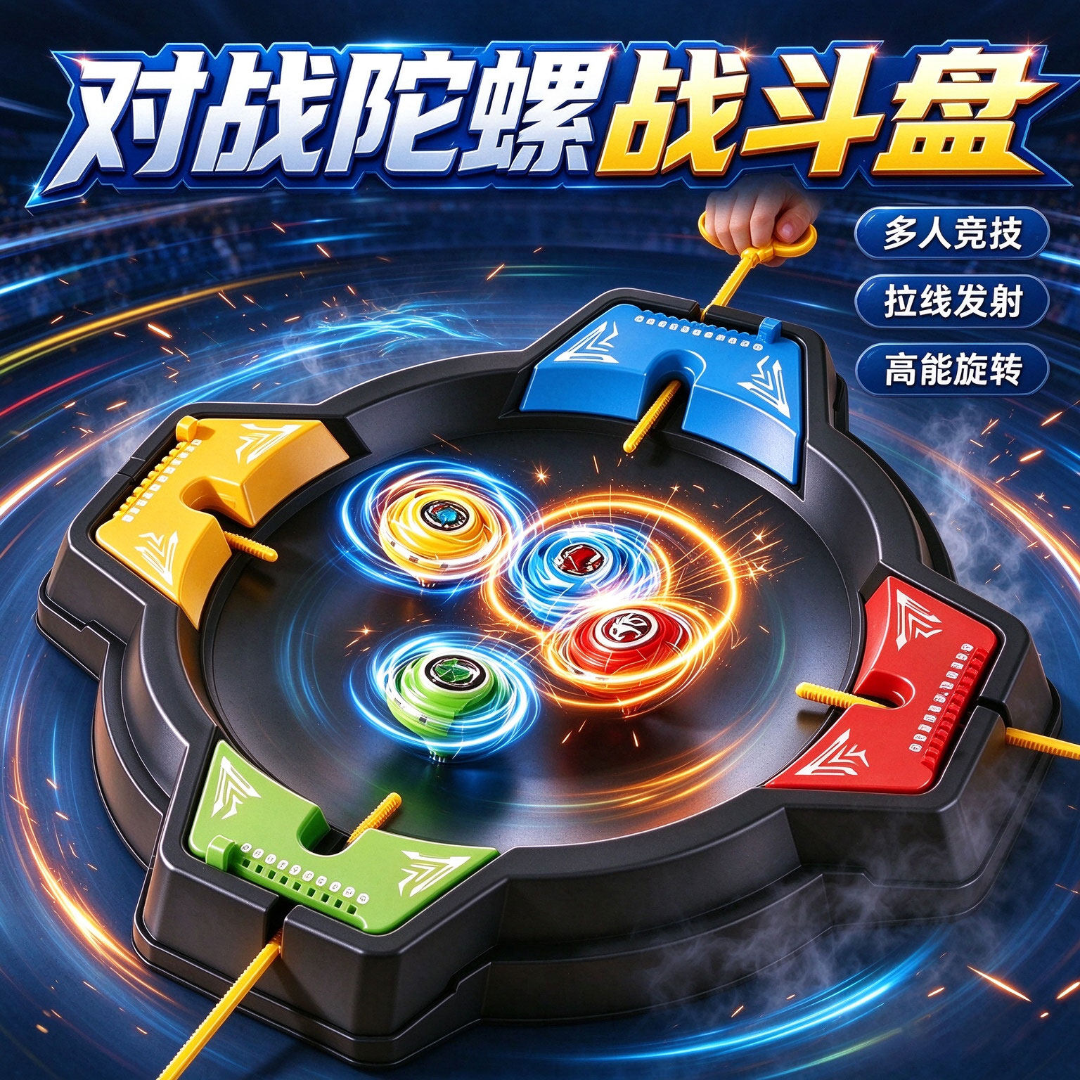 对战陀螺战斗盘拉线发射亲子