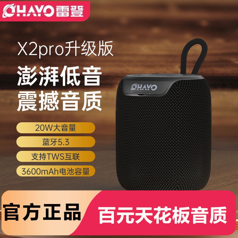 雷登X2pro蓝牙音箱重低音炮户外