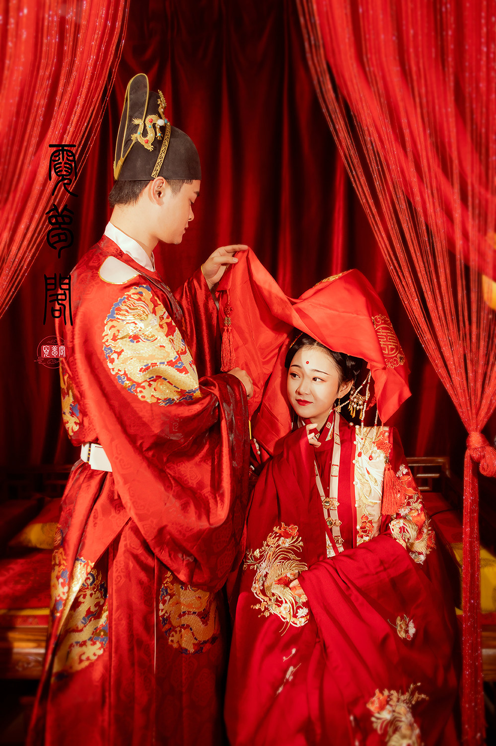 【出租】十三余 正版汉服明制婚服小豆蔻鸾凤和鸣凤冠霞帔女装