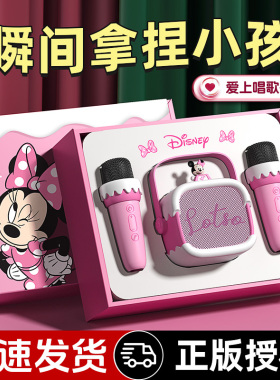 开学生日礼物女孩子送儿童女童6岁幼儿园的话筒4麦克风一体小玩具