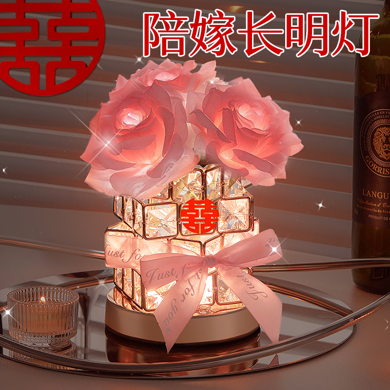氛围感玫瑰灯卧室床头装饰夜灯