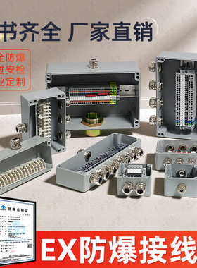 铸铝EX防水防爆接线盒带端子户外控制箱室外电源分线盒铝合金三通