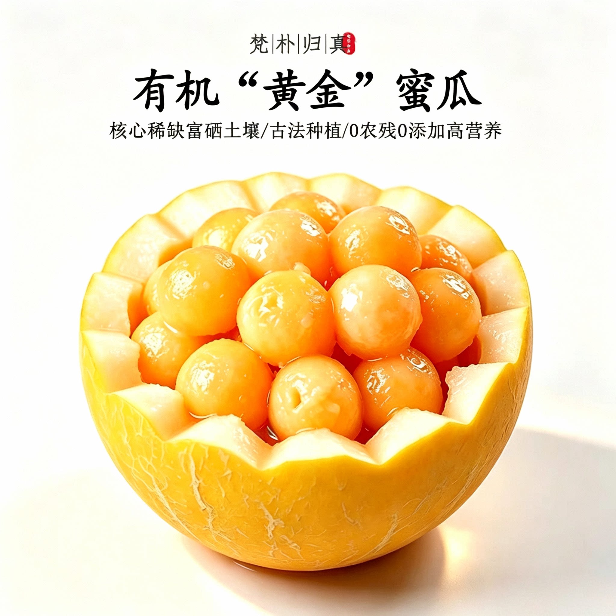 【不仅有机而且富硒】黄金蜜瓜 0农残0添加高营养 现摘/顺丰空运