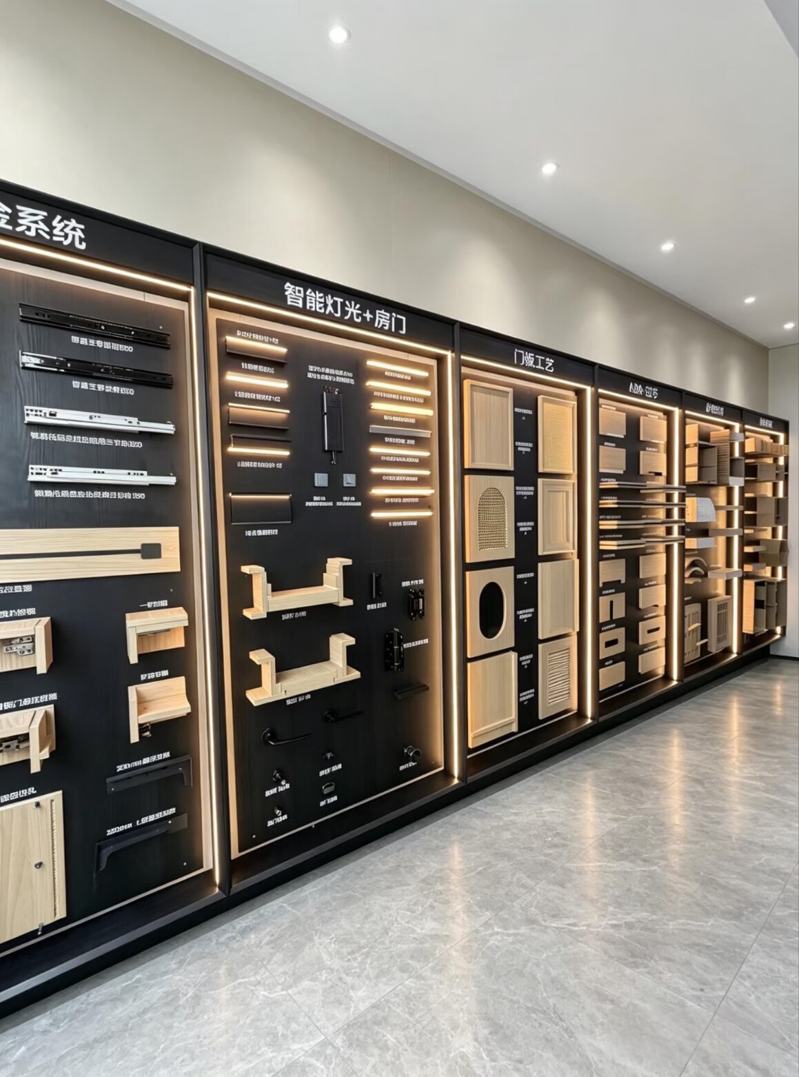全屋高定装修工艺展柜施工专用可移动模块工程展厅工法墙系统专用