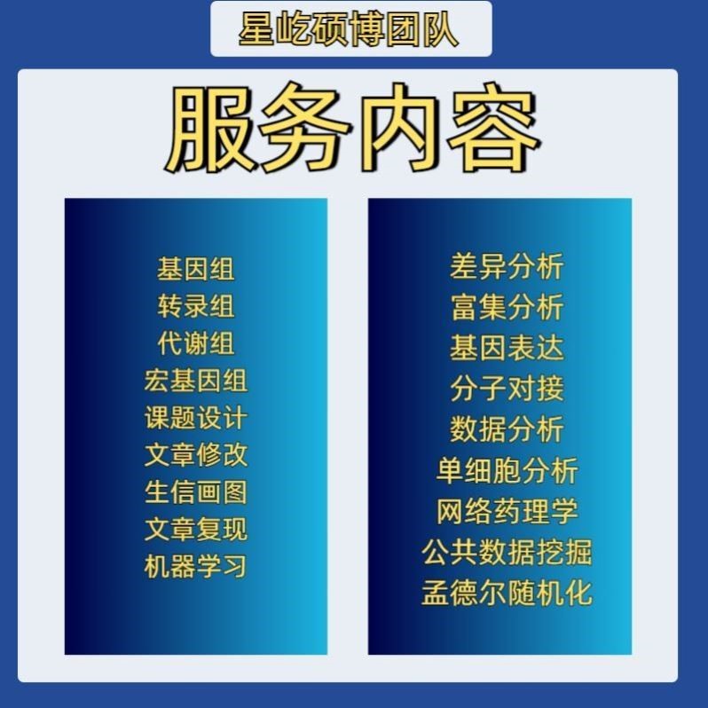 生信分析 医学科研疾病个性化服务 单细胞转录组多组学数据库挖掘