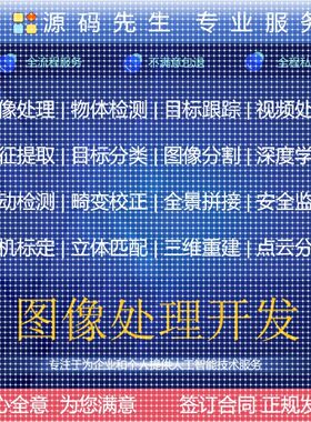 定制开发-图像处理opencv计算机视觉python检测追踪c++识别计数3d