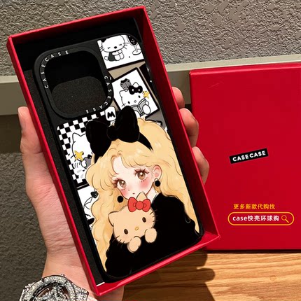 长发少女Kitty猫适用iphone17promax手机壳16pro苹果15磁吸MagSafe镜面14plus时尚13甜酷卡通12保护套Air