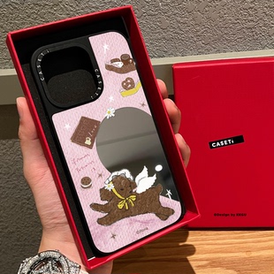 联名RORIA小猫小狗动物爱宠适用苹果16promax手机壳iphone17pro磁吸MagSafe镜面14 15plus日韩ins情侣13