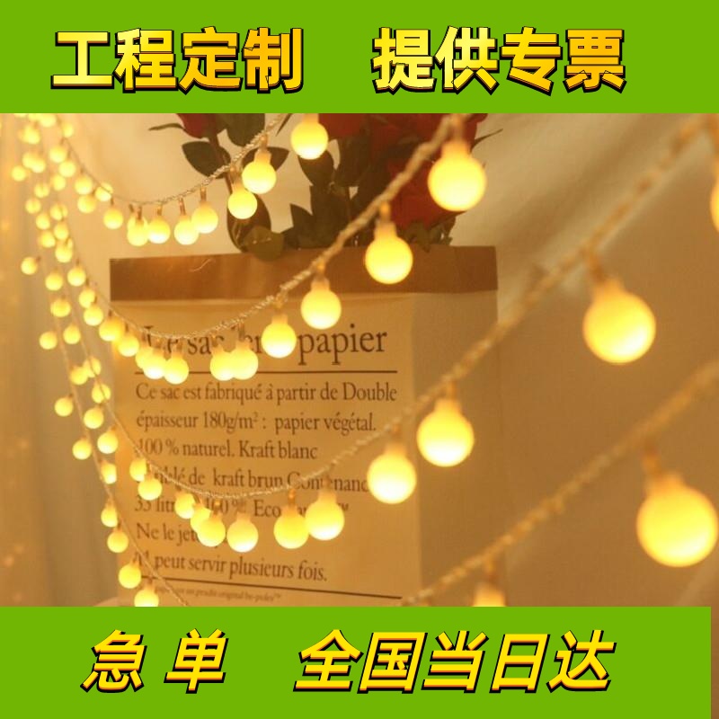 LED灯饰龙珠灯串摆摊小彩灯闪灯满天星网红灯usb接口网红房间装饰