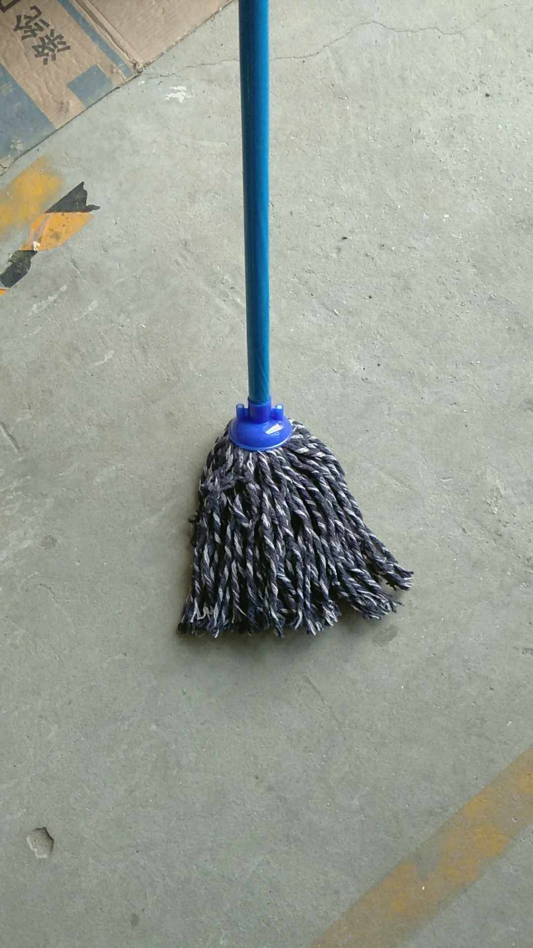 小圆头拖把棉线地拖墩布厨房楼梯走道木杆便宜拖把木把老式拖把