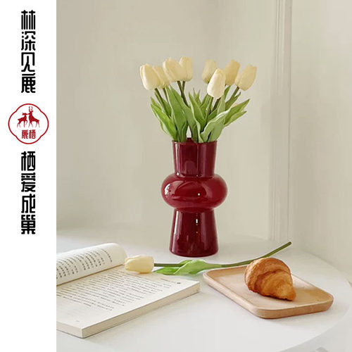 结婚礼物玻璃花瓶法式复古