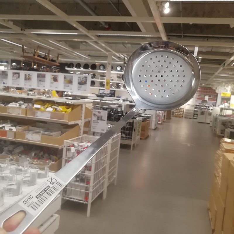 IKEA宜家胡斯曼科斯特撇铲厨房家用捞面条勺饺子火锅捞勺油炸漏网