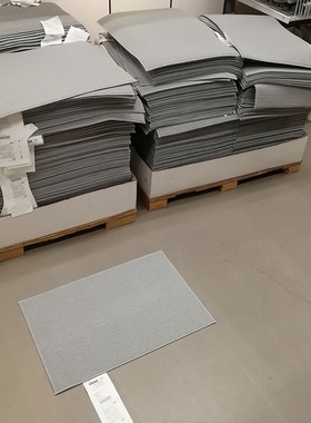 宜家正品芬特森浴室地垫40X60灰色耐脏防滑垫卫生间门口吸水垫子
