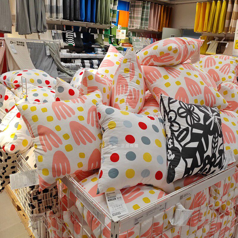 IKEA宜家正品布瓦拉靠垫沙发靠枕座椅护腰枕50x50柔软亲肤大抱枕