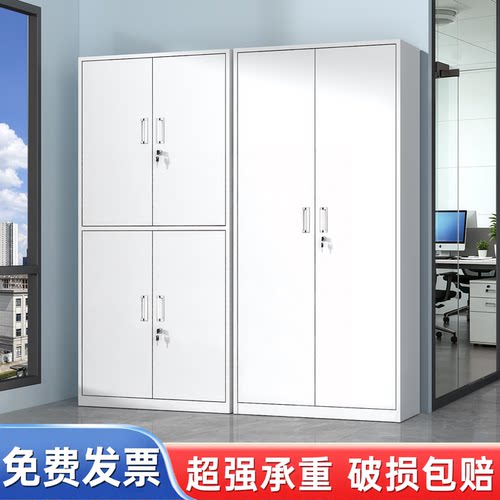 铁皮柜文件柜资料档案柜办公室财务凭证柜带锁书柜落地储物柜柜子