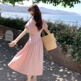 新款露腰连衣裙221-975P135K188，女装连衣裙，2B148
