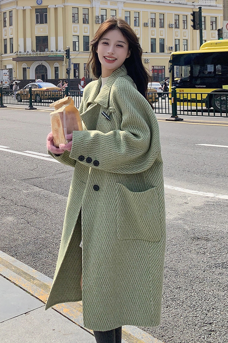 2026新款呢子大衣加厚221-817P185K268,女装毛呢外套,2B148