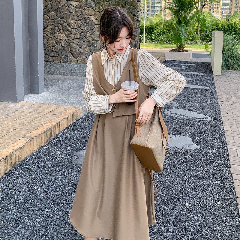 221新款假三件连衣裙221-902P130K188,女装连衣裙,2B148