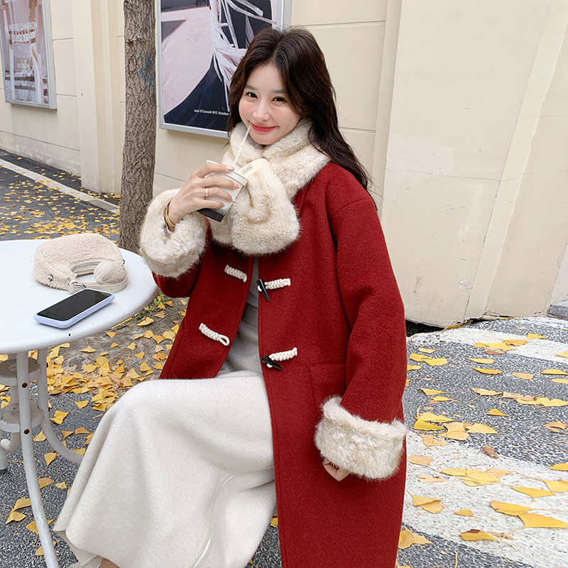 有货呢子外套送围巾2B148-9975P255K345,女装毛呢外套,2B148