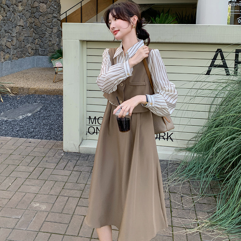 221新款假三件连衣裙221-902P130K188,女装连衣裙,2B148