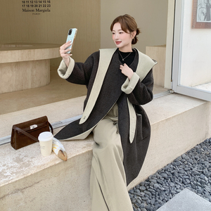 有货的 2B148-9930P285K428 双面呢外套 帽子挎包两穿图片