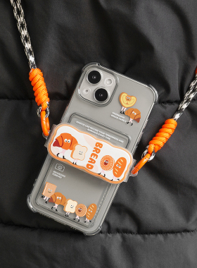 卡通面包适用三星s24ultra手机壳s23+/s21fe卡套note20新款a10s可放身份证照片a15/a21s/a25卡包a32/a54/a73