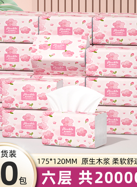 家用抽纸纸巾500张柔韧亲肤母婴适用干湿两用卫生纸擦手纸餐巾纸