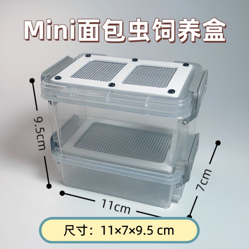 面包虫饲养盒养殖箱筛网筛粪便迷你透气透明黄粉虫九龙虫活虫养殖