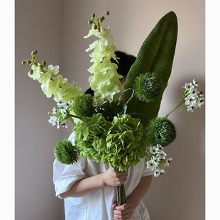 森系花束绿野仙踪设计师手扎仿真花假花装饰套装桌面前台玄关摆件