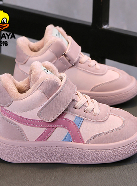芭芭鸭2025冬季新款儿童棉鞋加绒冬鞋女童鞋子保暖运动鞋鞋软底潮