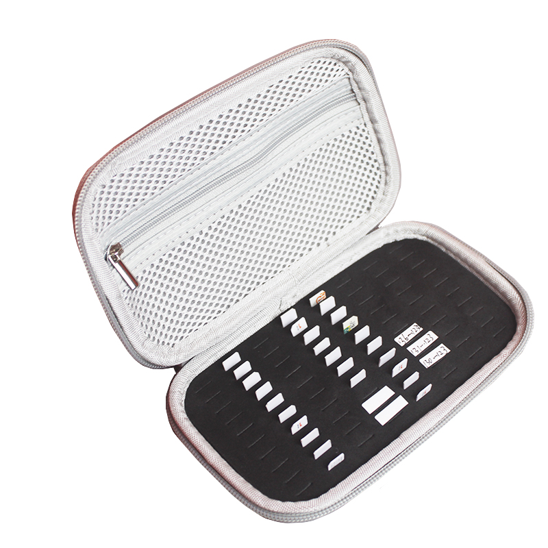 100张SIM卡收纳盒手机电话卡包NANO SIM小卡整理保护套eva硬壳黑