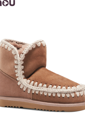 mou秋冬ESKIMO18女士 羊皮毛一体 保暖 圆头雪地靴冬靴短靴