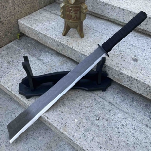 装饰摆件大刀练习长款防身刀具唐横刀高锰钢野外唐刀金属刀未开刃